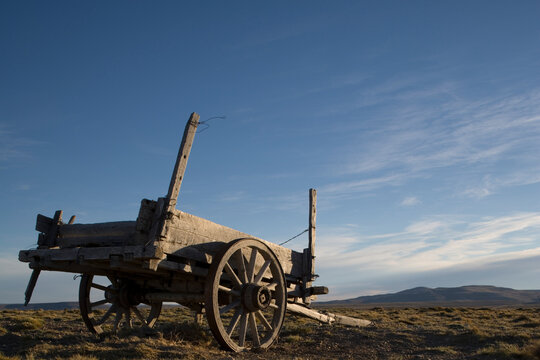Wooden Cart, Patagonia, Argentina