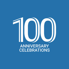 100 Years Anniversary Celebrations Vector Template Design Illustration