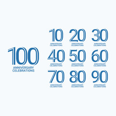 100 Years Anniversary Celebrations Vector Template Design Illustration