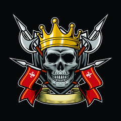 King skull illustration