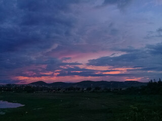 ATARDECER, CIELO, NUBES, OCASO