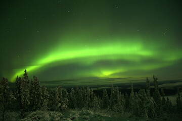 Obraz premium アメリカ、アラスカのフェアバンクス、９月のオーロラ