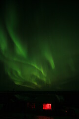 アメリカ、アラスカのフェアバンクス、９月のオーロラ