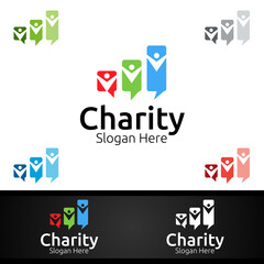 Review Helping Hand Charity Foundation Creative Logo for Voluntary Church or Charity Donation