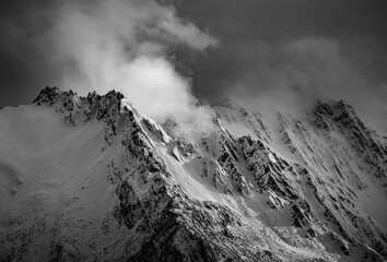 Stormy mountains in New Zealand