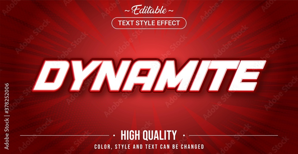 Poster Editable text style effect - Dynamite theme style.