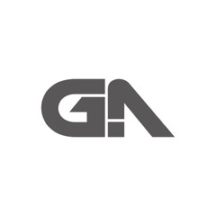 letter ga simple geometric arrow logo vector