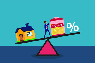 House mortgage vector concept