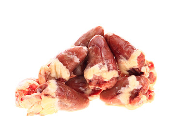 The heart in the white background