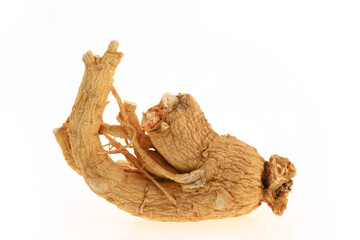 Ginseng on a white background