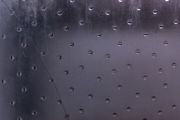 Old break glass of a skylight