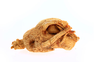 Ginseng on a white background