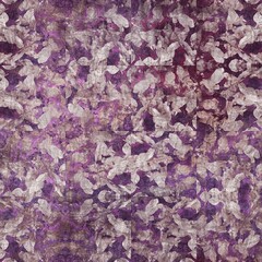 Seamless abstract pattern in beige and purple. Detailed intricate highly textured feminine design. Repeat textile material for surface design. Girly fuchsia rich luxurious pattern.