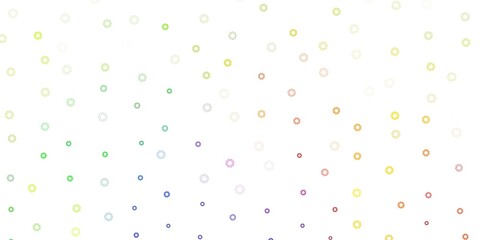 Light multicolor vector background with bubbles.