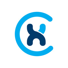 Abstract Letters CX initial X & C combination logo