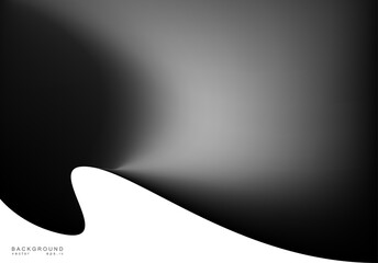 Black silk drapery waves background. Abstract vector wave
