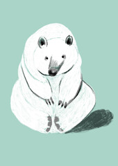 bear hand drawn illustration,art wall inspiration