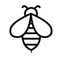 bee icon on white background. bee logo. flat style. honey and bee sign.