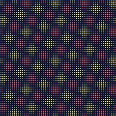 Obraz premium vector seamless pattern. dotted repetitive background. fabric swatch. wrapping paper. continuous print. geometric shapes. design element for decor, apparel, phone case, textile. blue red yellow image