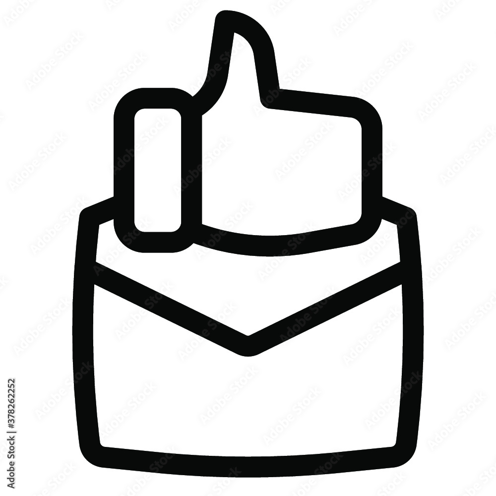 Poster message icon. mail icon. email icon. chat icon. chatting icon. line style icon. vector illustration.