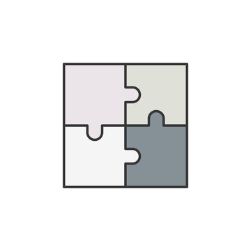 plan puzzle friendship outline icon. Elements of friendship line icon. Signs, symbols and vectors can be used for web, logo, mobile app, UI, UX on white background