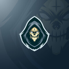 Skull Assassin Logo Gaming Mascot Esports