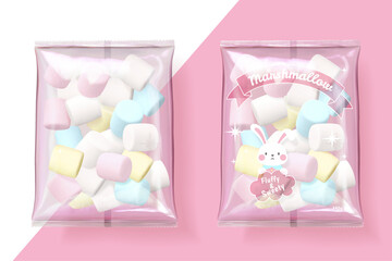 Sweet marshmallow packets