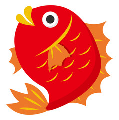 鯛　年賀状・正月イメージ