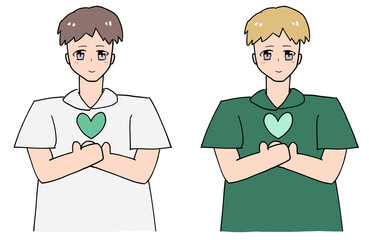 ハートを持つ看護師セット