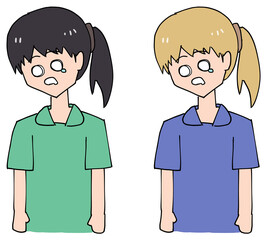 ストレスで涙目の看護師セット