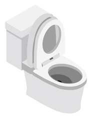 便座が上がった洋式トイレ