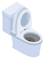 便座が上がった洋式トイレ