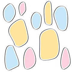 シンプルな吹き出しセット　　【カラー】