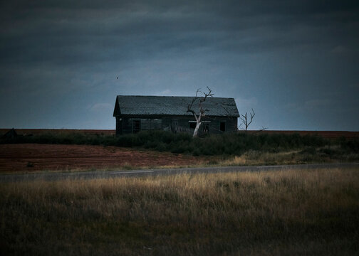An abandoned house on the side of the road somewhere in New Mexico....