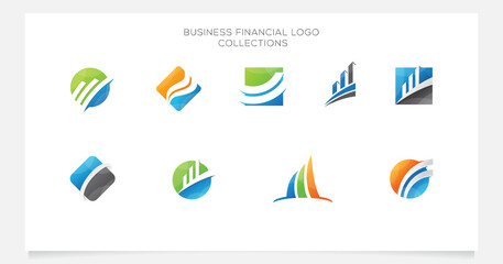 Business financial logo collections