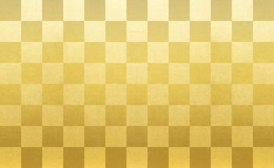 Gold check pattern. gold. background.
金　チェック柄　市松模様　金色の市松模様　背景