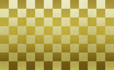 Gold check pattern. gold. background.
金　チェック柄　市松模様　金色の市松模様　背景