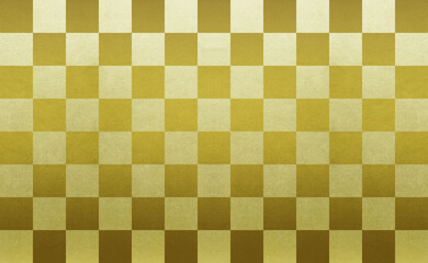 Gold check pattern. gold. background.
金　チェック柄　市松模様　金色の市松模様　背景