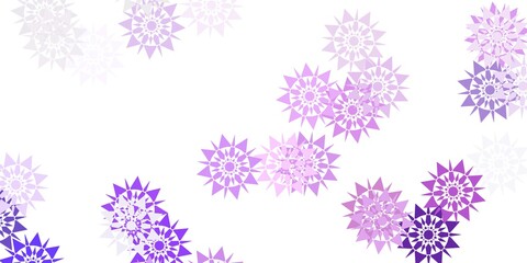 Light purple vector texture with bright snowflakes.