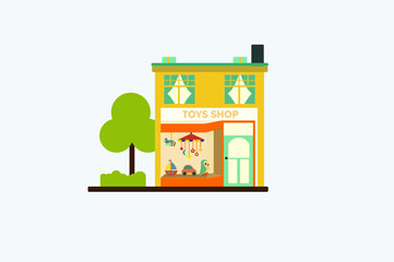 Toy Shop Vector Illustration