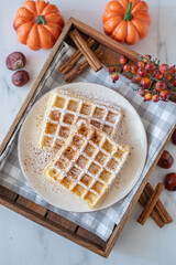 pumpkin spice waffles