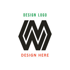 pharmacy logo composition of the letter MWis simple, easy to understand, simple and authoritative