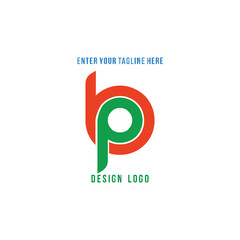 Obraz premium pharmacy logo BP letter arrangement simple easy to understand and authoritative
