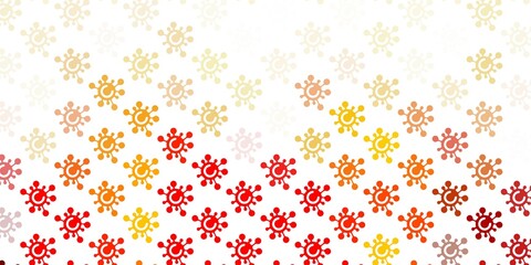 Light Orange vector texture with disease symbols.
