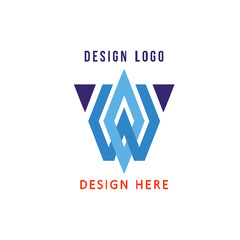 Fototapeta premium pharmacy logo composition of the letter OW is simple, easy to understand, simple and authoritative