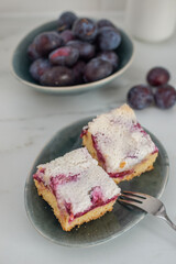 Plum coconut pie