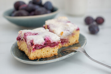 Plum coconut pie