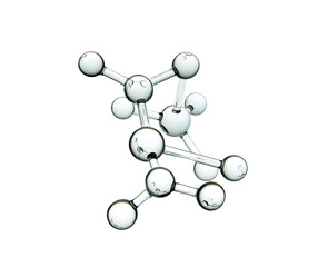 molecule or atom, Abstract structure for Science or medical background
