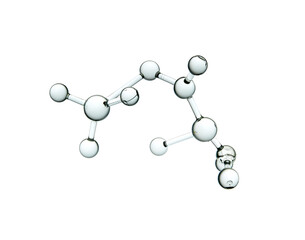 molecule or atom, Abstract structure for Science or medical background