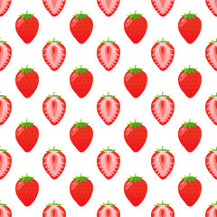 苺のパターンイラスト